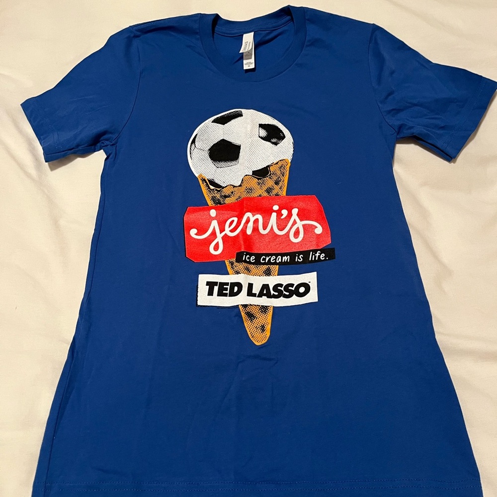 jeni’s x Ted Lasso ice cream is life tee, Blue, XS